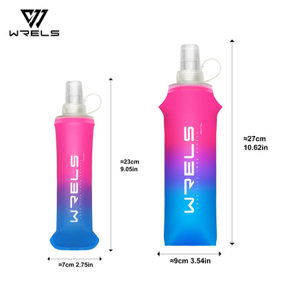 Sport Water Bottle TPU Folding Soft Flask Drink Portable Water Bottle High Flow Running Hiking Bicycle Fitness Water Bag