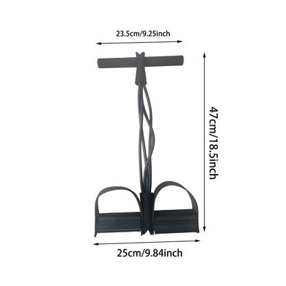 Fitness Resistance Bands - 4 Tube Pedals Tension Machines Upgraded Stretch Bands For Exercise Sit-Ups Exercise Equipment Trainin