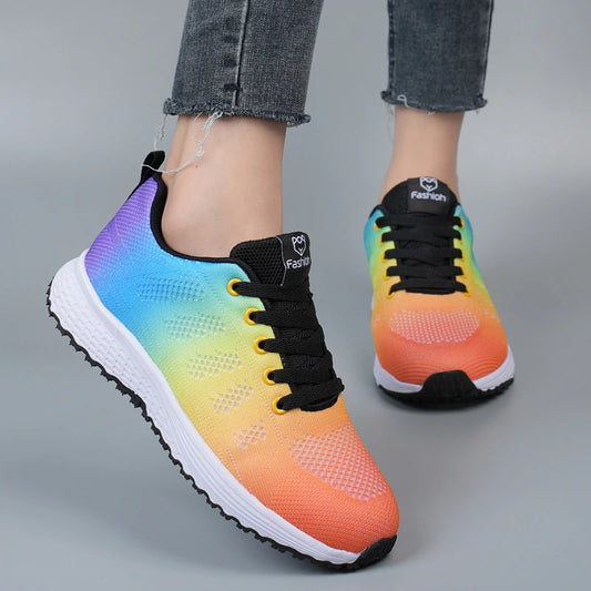 2025 Spring New Fashion Sneakers  Athletic Sneakers for Lady for Women Soft Walking Flats Non-slip Casual Sport Tennis Shoes