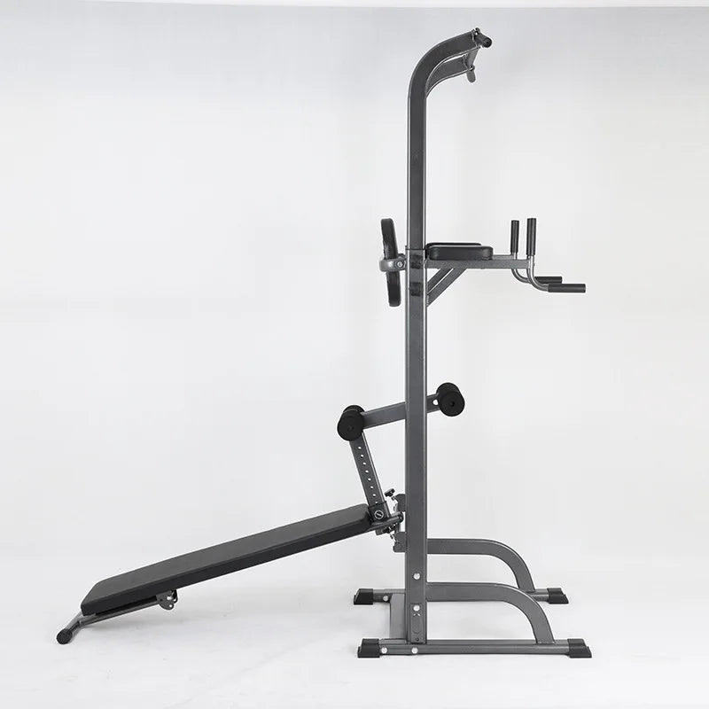 Fitness Equipment AB Straps Horizontal Bar Tower Multi Gym Machine Foldable Utility Weight Lifting Bench Pull Up Dip Station