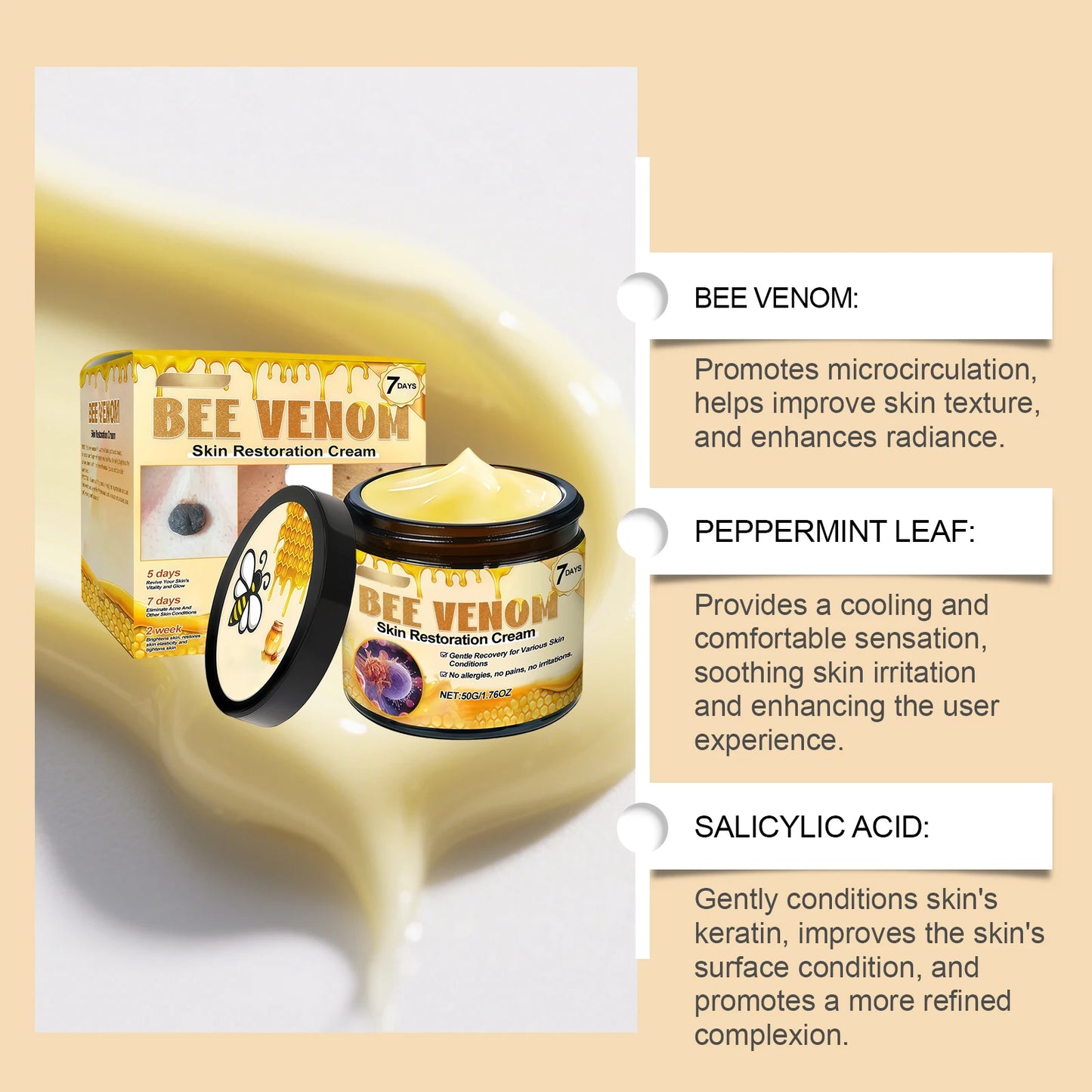 Moisturizing cream: a body cream that gently massages, nourishes and softens the body skin, and provides cleansing and skincare