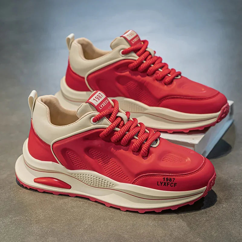 Men's Sneakers Fashion Walking Shoes for Men Anti Slip Sports Athletic Autumn Running Outdoor Comfort Cheap Leather Footwear