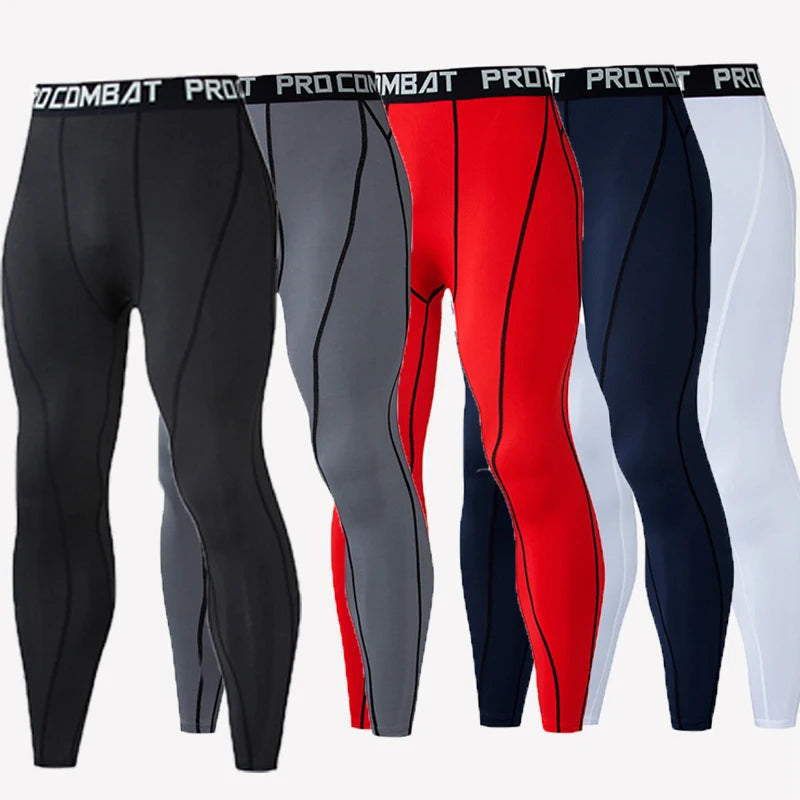 Mens Compression Pants Quick Dry Fit Sportswear Running Tights Men Legging Fitness Training Jogging Pants Sport Gym Leggings