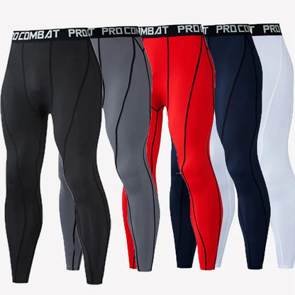 Mens Compression Pants Quick Dry Fit Sportswear Running Tights Men Legging Fitness Training Jogging Pants Sport Gym Leggings