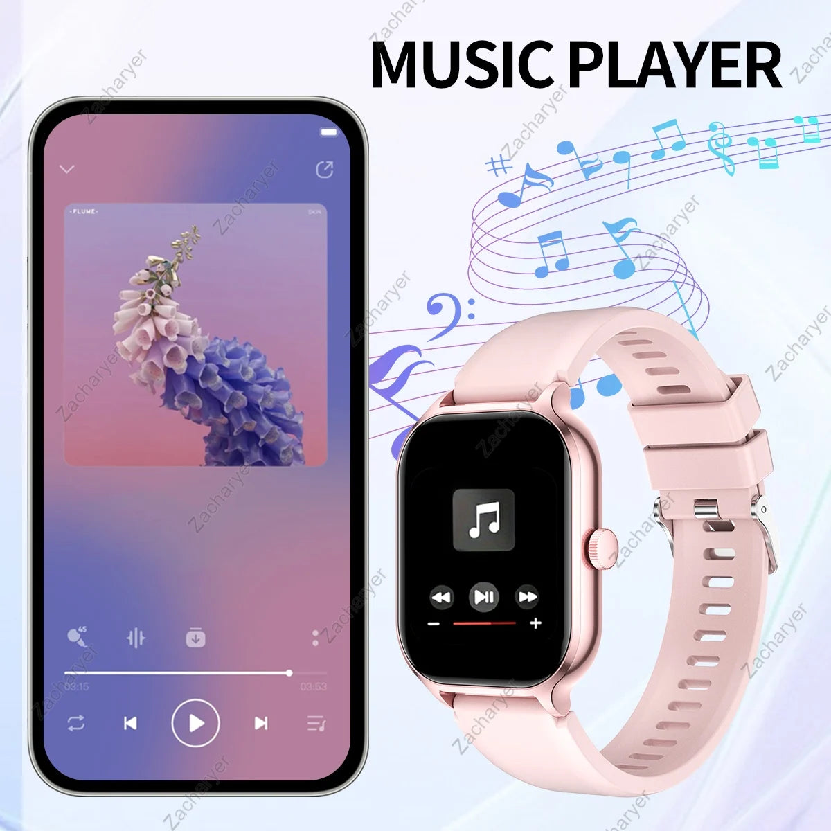 Smart watch with multiple sports modes, can make and receive calls, message reminders