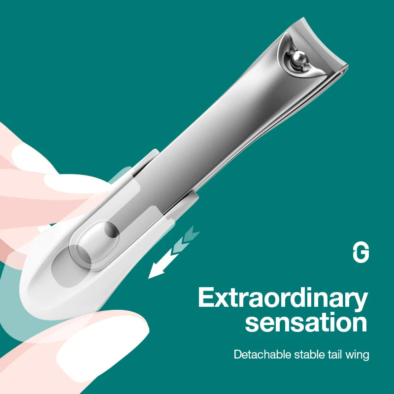 MR.GREEN Slim & Detachable Anti-Splash Nail Clipper Stainless Steel Travel-Friendly Easy Use