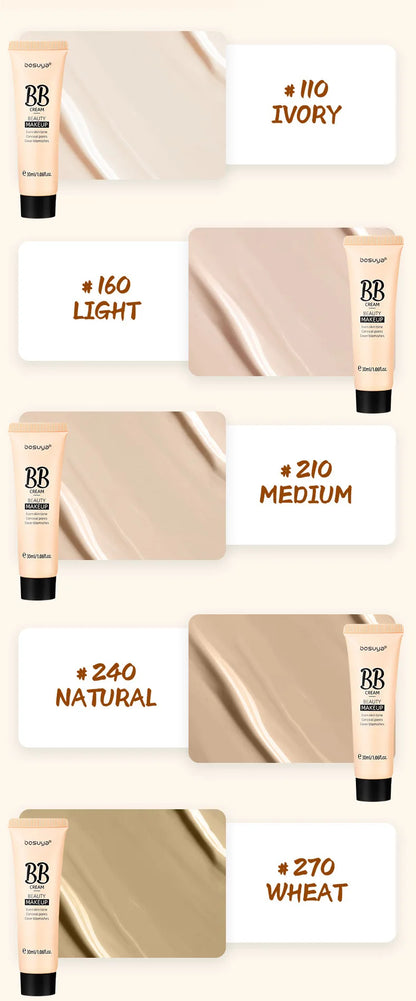 30ml Beauty BB Cream Foundation,Liquid Concealer,Long-Lasting Moisturizing Waterproof,Not Easy to Remove Makeup,Full Coverage