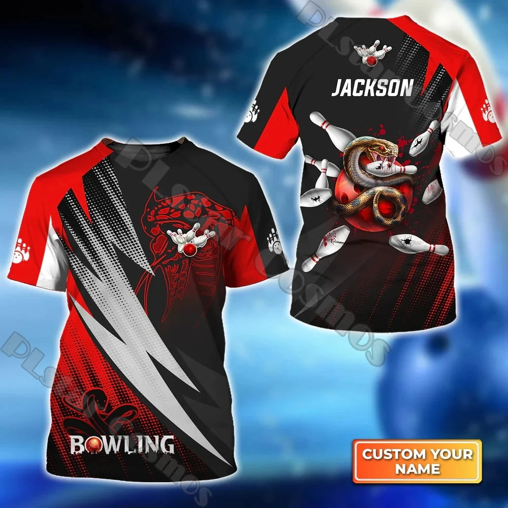 Summer Latest Mens t shirt Personalized Name Bowling Team 3D Full Printed Unisex Casual Tshirt Gift For Bowling Lovers DW206