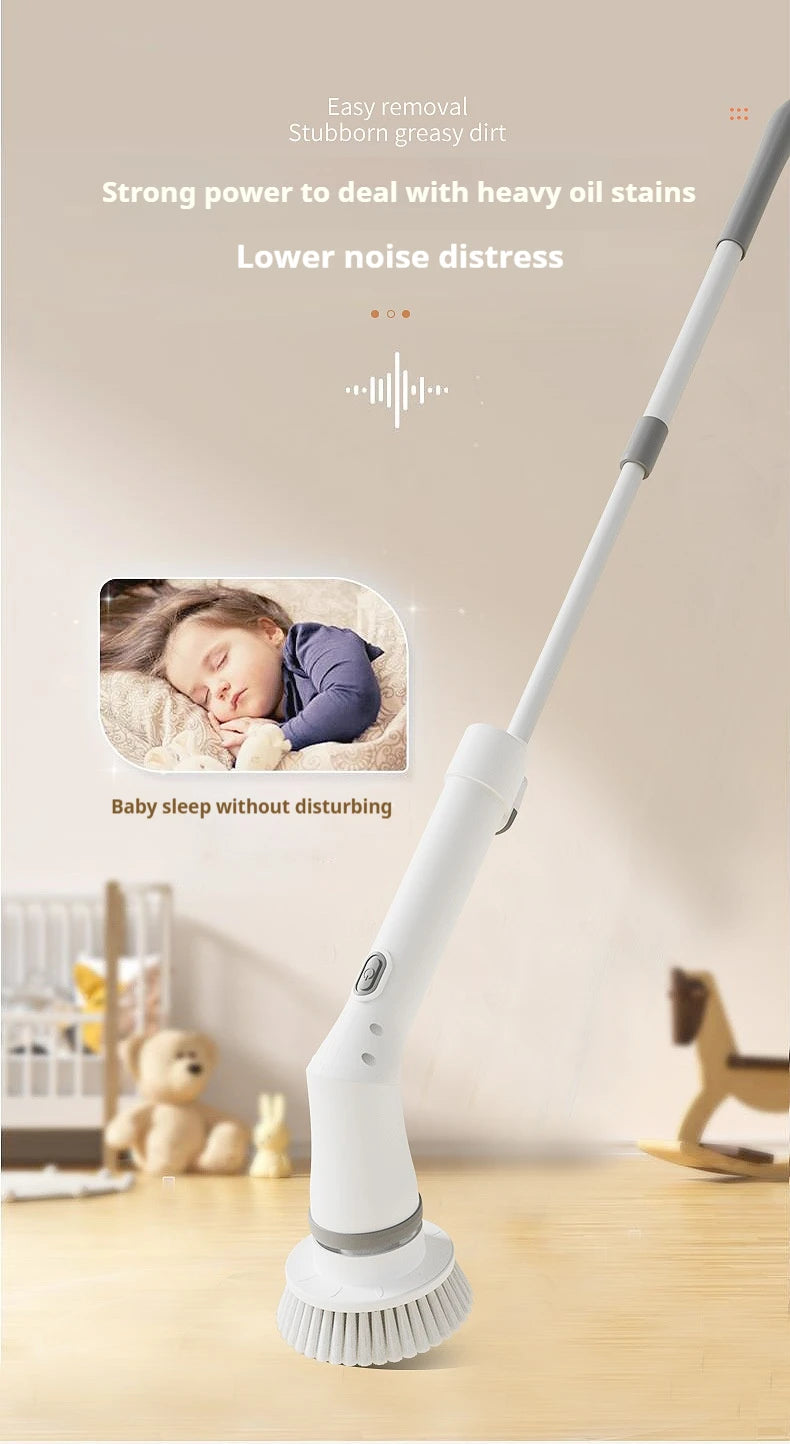 6 -in -1 Electric Cleaning Electric Rotation Cleaning Brush Kitchen Bathroom Home Cleaning Tool Multifunctional Cleaning Brush