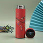 Retro Smart Temperature Display Insulated Cup,  Chinese Style Thermal Water Bottle, Stainless Steel Water Cup