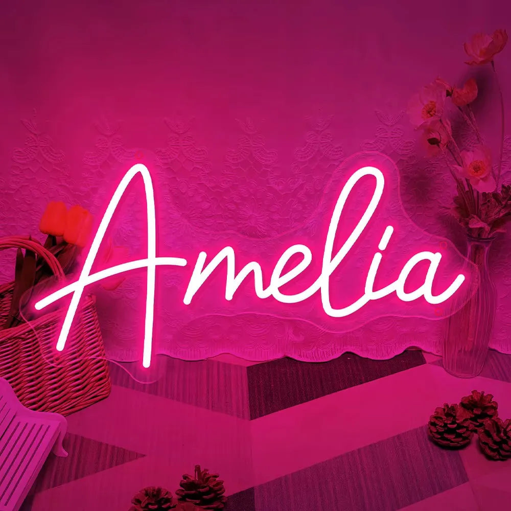 Custom Neon Sign Led Name Light for Kids Custom Name Signs Logo Birthday Lights Neon Led Personalized Gifts Bedroom Wall Decor