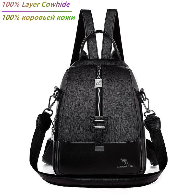Women Backpack Designer high quality Leather Women Bag Fashion School Bags Multifunction Large Capacity Travel Backpacks mochila
