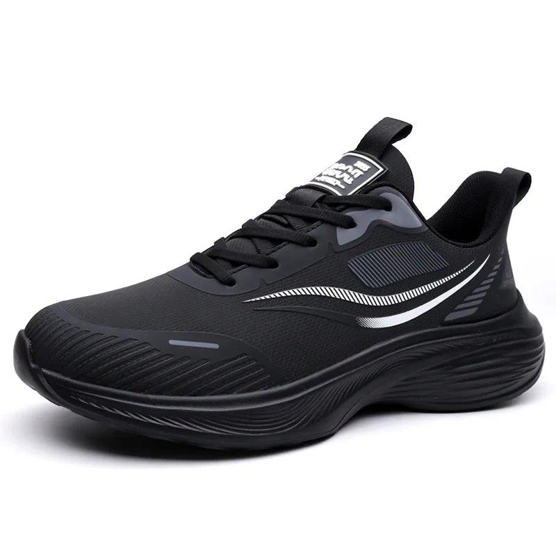 Men Sports Shoes Autumn New Thick Sole Cushioning Anti Slip Wear-resistant Fashion Lace Up Leather Breathe Fitness Shoes for Men