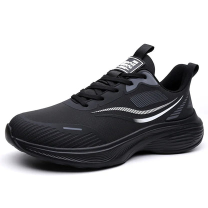 Men Sports Shoes Autumn New Thick Sole Cushioning Anti Slip Wear-resistant Fashion Lace Up Leather Breathe Fitness Shoes for Men