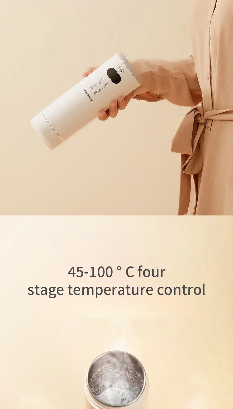 400ml Portable Smart Water Bottle Stainless Steel Thermos Temperature Display Leakproof Vacuum Flasks Coffee Cup Milk Mug