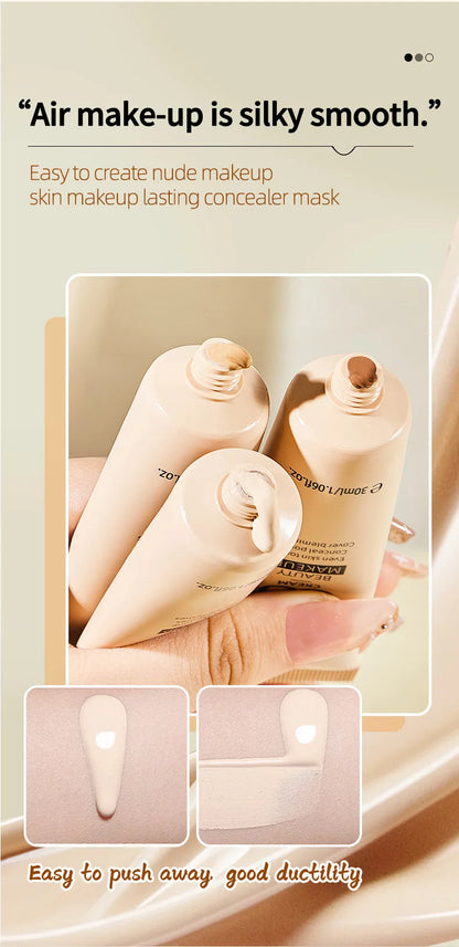 30ml Beauty BB Cream Foundation,Liquid Concealer,Long-Lasting Moisturizing Waterproof,Not Easy to Remove Makeup,Full Coverage