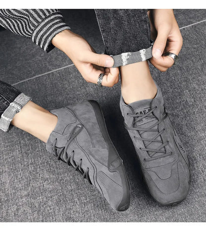 Ankle Boots For Men 2025 Spring Man Casual Sneakers Non Slip Khaki Work Mens Shoe Short Boots Loafers Lace Up Zapatillas Hombre