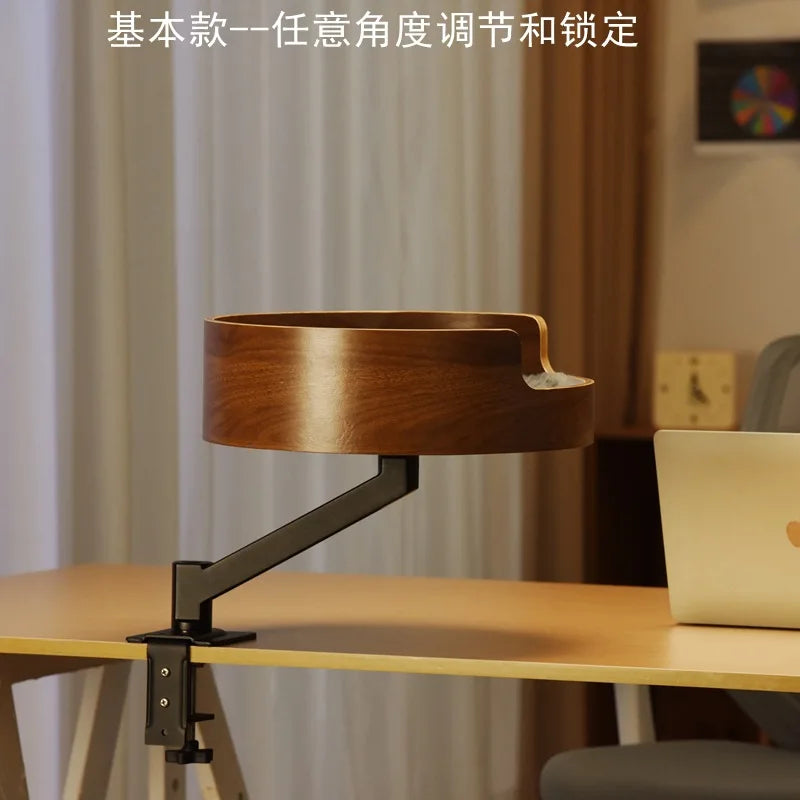 Modern Eco-Friendly Solid Wood Office Desktop Cat Nest 360 Rotating Pet Bed Floating Climbing Frame Cat Basin Petting Area