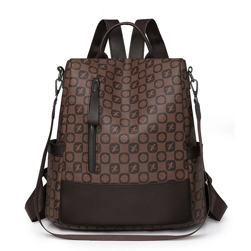 Anti Theft Letter Printed Backpack With Multifunctional Large Capacity Travel Backpacks High Quality Leather Mochilas SchoolBag