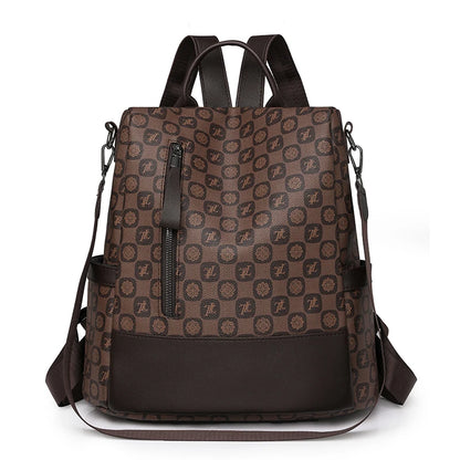 Anti Theft Letter Printed Backpack With Multifunctional Large Capacity Travel Backpacks High Quality Leather Mochilas SchoolBag