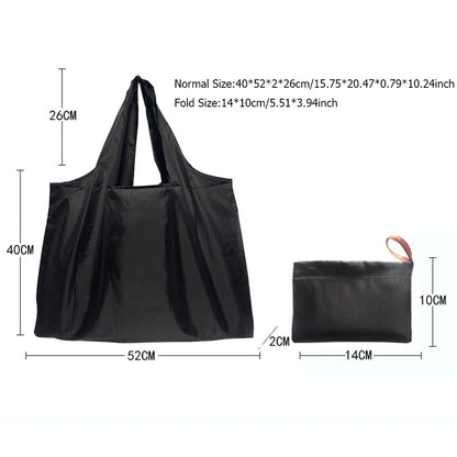 Eco-Friendly Printing Foldable Shopping Bag Tote Folding Pouch Handbags Convenient Large-capacity Thick For Travel Grocery Bag