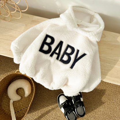 Baby Boy Clothes Newborns Fashion Hooded Romper Autumn Winter Toddler Girls Smooth Warm Sweater Tops Pants  BodySuit 0-18 Months