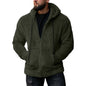 7 Color Option Men Fleece Hoodie Coats Autumn Winter Tie Collar Pocket Soft Flurry Fleece Zip Up Sweatshirt FYY-90090