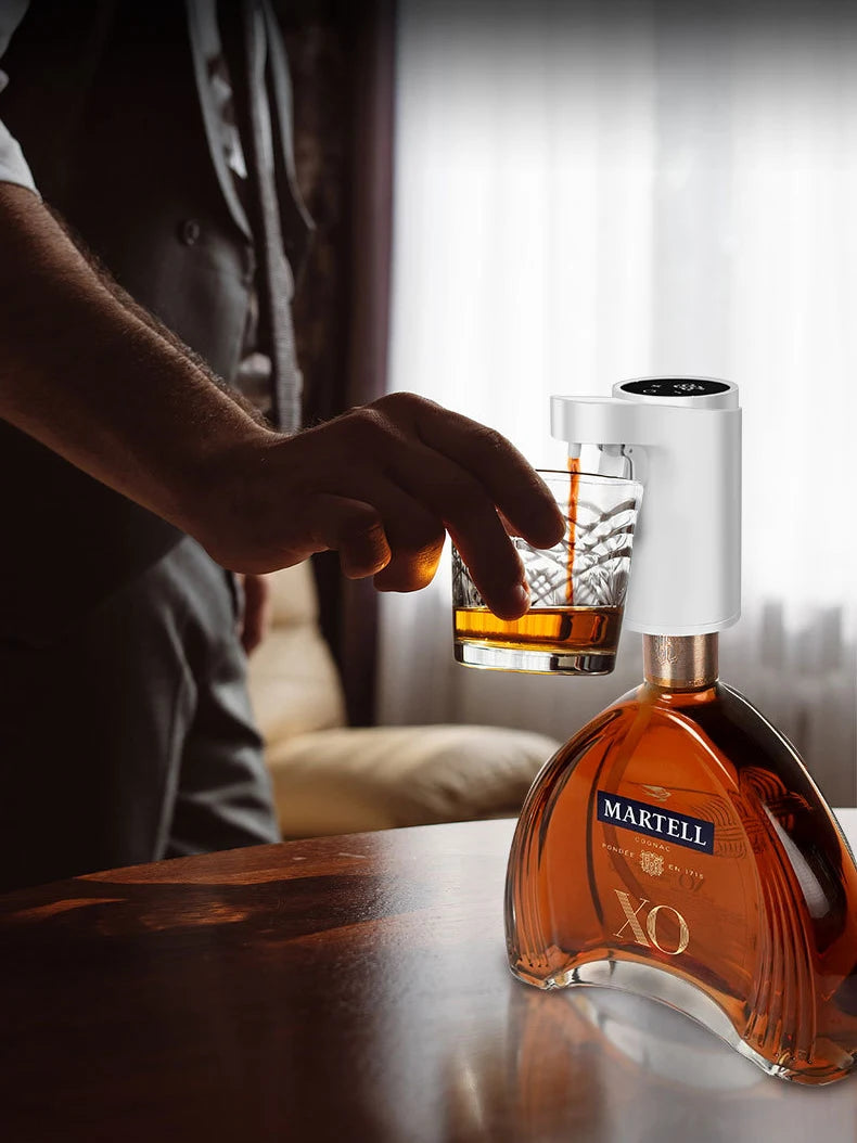 Smart Digital Wine Dispenser for Home Bar & Electric Aerator, Hands-Free Sensor for Wine, Whiskey, Spirits - Ideal Gift