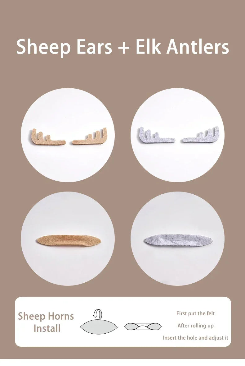 Creative Insulated Coaster Deer Shaped Beverage Coaster Sheep Felt Coaster Water Absorbing Home Office Desk Decorative Ornament