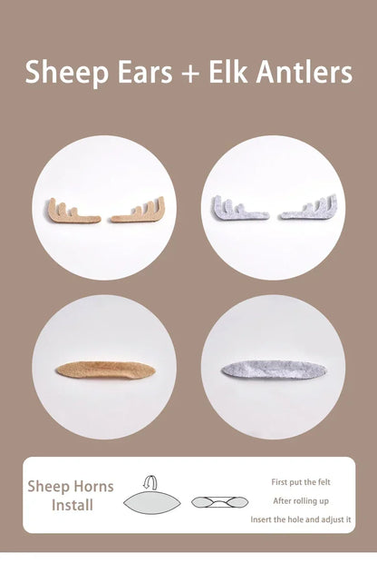 Creative Insulated Coaster Deer Shaped Beverage Coaster Sheep Felt Coaster Water Absorbing Home Office Desk Decorative Ornament