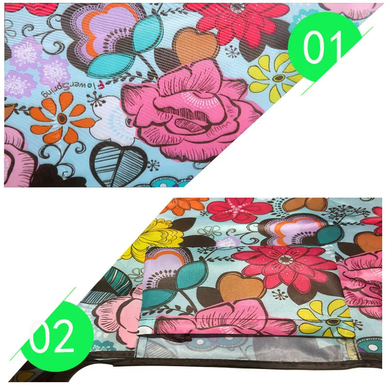 Eco-Friendly Printing Foldable Shopping Bag Tote Folding Pouch Handbags Convenient Large-capacity Thick For Travel Grocery Bag