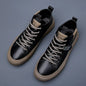 Men's Shoes 2025 New Soft-Soled Sports Mid-High Top Sports Shoes Business Casual Fashion Thick-Soled Shoes Versatile Lightweight Trbottomyy Shoes