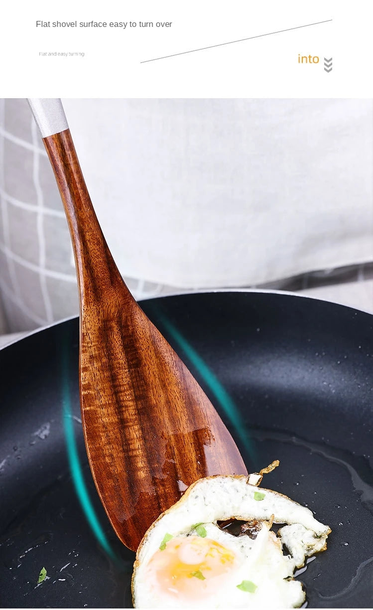 Solid Wood Cooking Tool Set Eco-friendly Teak Spatula Rice Scoop Environmental Protection Tableware Household ковшик кухонный