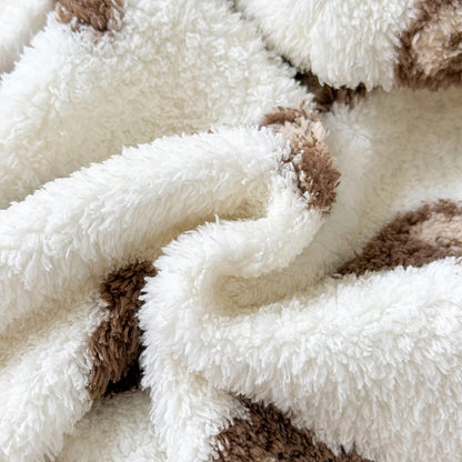 Baby Boy/Girl Wrap Foot Romper Hooded Bear Head Printed Plush Jumpsuit Winter Warm Bodysuit Clothes for 1-18 Months Toddler Boy