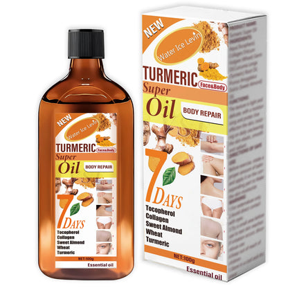 Turmeric Skin Care Essential Oil, Moisturizing and Brightening Effect, Gentle, Smooth, Delicate, Easy to Absorb, Repair and Brighten Skin. Suitable for Men and Women.