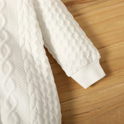 0-18 Months Newborn Baby Boy Girl Bodysuit Solid Color Hoodie Long Sleeve Romper Autumn&Winter Warm Jumpsuit Clothes For Baby