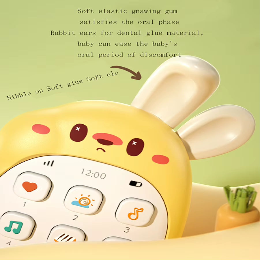 Children'S Rabbit Toys Mobile Phones Baby Chewable Puzzle Multifunctional Music Phone Male and Female without Battery
