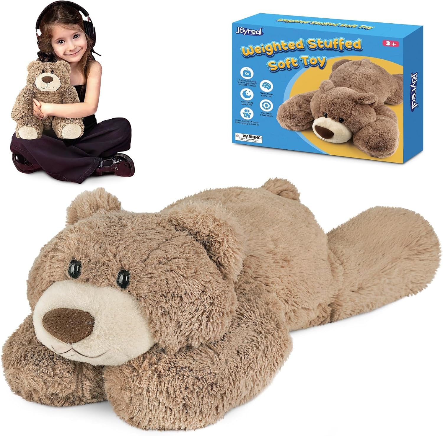 1.5Kg Weighted Teddy Bear for Anxiety, Anxiety Relief for Adults, Weighted Plush