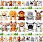 10-50 PCS Small Safari Stuffed Animals Bulk 12Cm Jungle Animal Mini Plush Toys for Party Favors Birthday Baby Shower Gift Bags