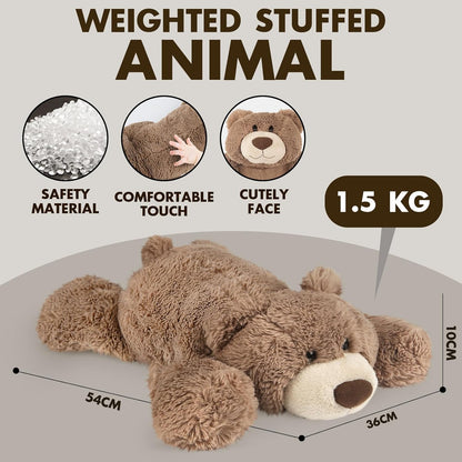 1.5Kg Weighted Teddy Bear for Anxiety, Anxiety Relief for Adults, Weighted Plush