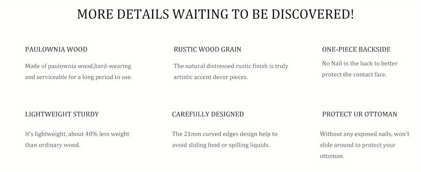 Rustic Wooden Tray Centerpiece for Special Occasions - Ideal for Wedding, Bridal Shower, Birthday, Housewarming & Retirement Decorations - Versatile Manufactured Wood Platter for Christmas, Halloween, Easter, Hanukkah & Thank