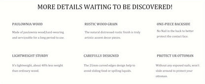 Rustic Wooden Tray Centerpiece for Special Occasions - Ideal for Wedding, Bridal Shower, Birthday, Housewarming & Retirement Decorations - Versatile Manufactured Wood Platter for Christmas, Halloween, Easter, Hanukkah & Thank