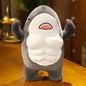45/35CM Muscle Shark Plush Toys Stuffed Ocean Whale Fish Stuffed Animals Soft Plushie Pillow Dolls Kid Adult Birthday Gift